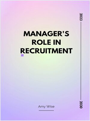cover image of Manager's Role In Recruitment